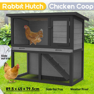 Outdoor Chicken Coop, Rabbit Hutch, Guinea Pig Enclosed Cage